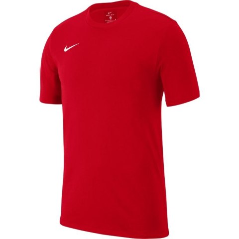 Koszulka dziecięca Nike Club19 czerwona sportowa, piłkarska, bawełniana Koszulka dziecięca Nike Club19 czerwona sportowa, piłkarska, bawełniana