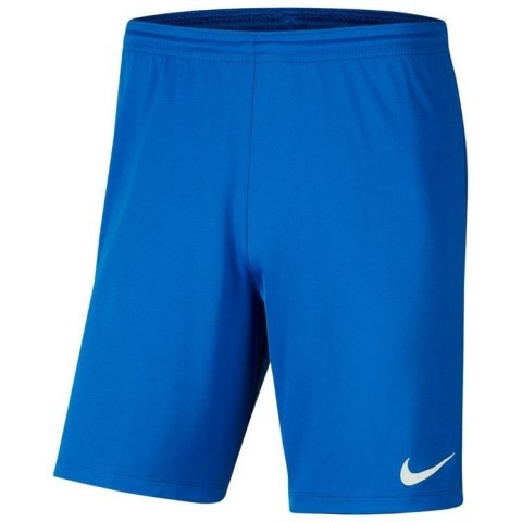 Spodenki dziecięce Nike Dri-FIT Park III niebieskie poliestrowe Spodenki dziecięce Nike Dri-FIT Park III niebieskie poliestrowe