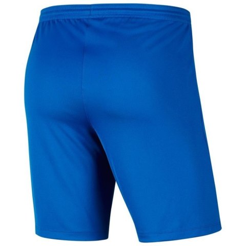 Spodenki dziecięce Nike Dri-FIT Park III niebieskie poliestrowe Spodenki dziecięce Nike Dri-FIT Park III niebieskie poliestrowe