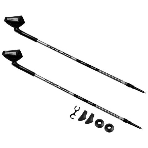 Kije Nordic Walking MEADOW II szaro-czarne Kije Nordic Walking MEADOW II szaro-czarne