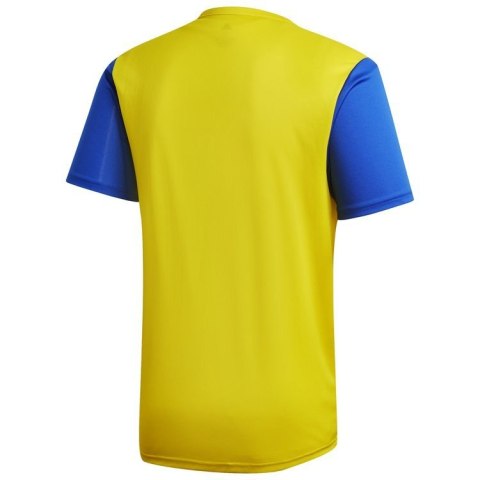 Koszulka męska sportowa, piłkarska adidas Estro 19 żółto-niebieska Koszulka męska sportowa, piłkarska adidas Estro 19 żółto-niebieska