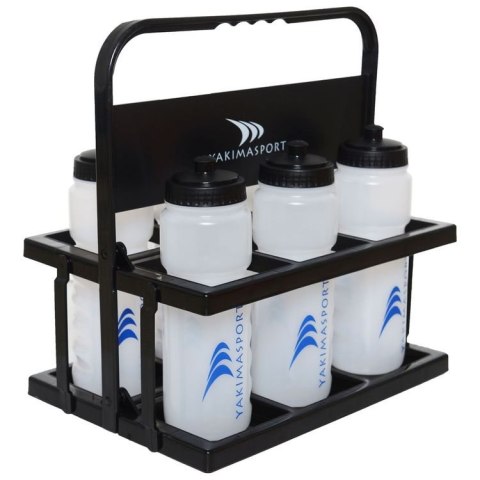 Koszyk + Zestaw bidonów Yakimasport czarny 6 bidonów 700 ml Koszyk + Zestaw bidonów Yakimasport czarny 6 bidonów 700 ml