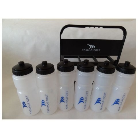 Koszyk + Zestaw bidonów Yakimasport czarny 6 bidonów 700 ml Koszyk + Zestaw bidonów Yakimasport czarny 6 bidonów 700 ml