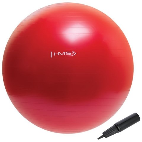 Piłka gimnastyczna fitness HMS YB01 65 CM czerwona Piłka gimnastyczna fitness HMS YB01 65 CM czerwona