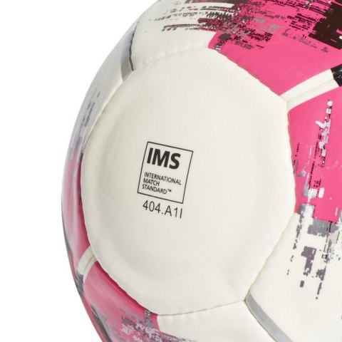 Piłka nożna adidas TEAM Artificial różowo-biała ręcznie szyta Piłka nożna adidas TEAM Artificial różowo-biała ręcznie szyta