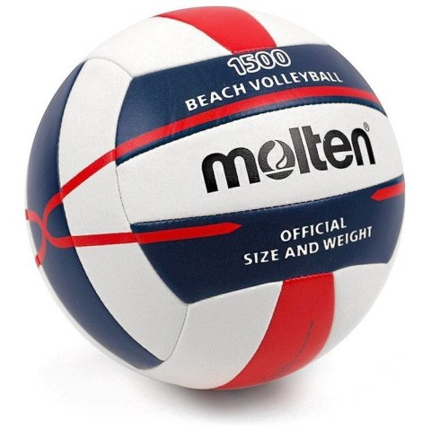 Piłka siatkowa plażowa Molten V5B1500 biało-granatowo-czerwona rozmiar 5 Piłka siatkowa plażowa Molten V5B1500 biało-granatowo-czerwona rozmiar 5