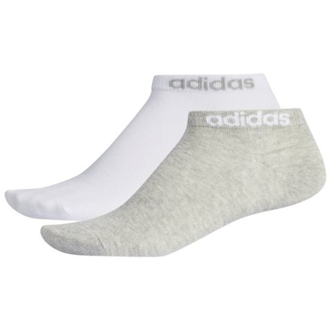 Skarpety 2-pak damskie męskie adidas Basic Ankle białe, szare bawełniane Skarpety 2-pak damskie męskie adidas Basic Ankle białe, szare bawełniane