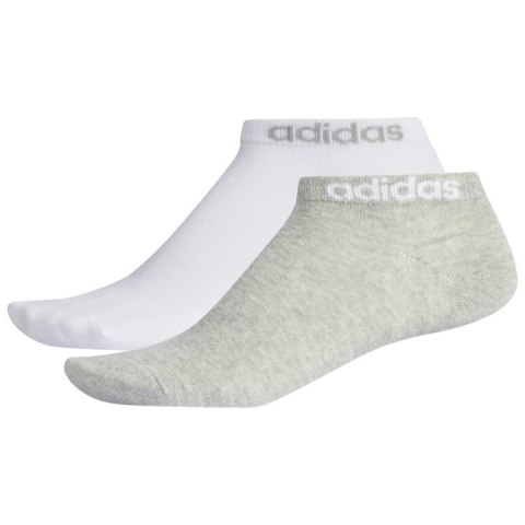 Skarpety 2-pak damskie męskie adidas Basic Ankle białe, szare bawełniane Skarpety 2-pak damskie męskie adidas Basic Ankle białe, szare bawełniane