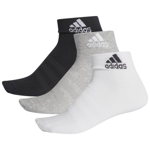 Skarpety 3-pak damskie męskie adidas Ankle Socks białe, szare, czarne bawełniane Skarpety 3-pak damskie męskie adidas Ankle Socks białe, szare, czarne bawełniane