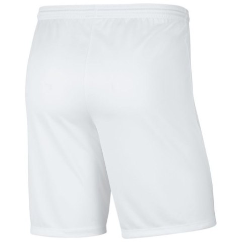 Spodenki dziecięce Nike Dri-FIT Park III białe poliestrowe Spodenki dziecięce Nike Dri-FIT Park III białe poliestrowe
