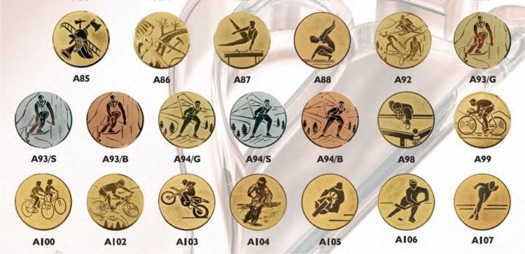 Emblemat Tryumf D1 złoty/srebrny/brązowy średnica 25mm sportowy Emblemat Tryumf D1 złoty/srebrny/brązowy średnica 25mm sportowy