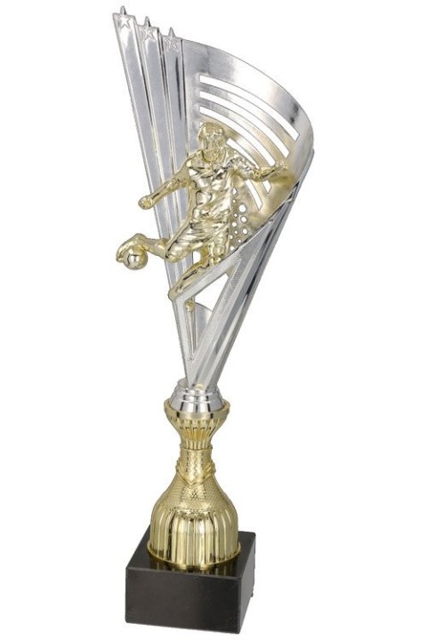 Puchar Plastikowy Srebrno-Złoty Piłka Nożna 7149