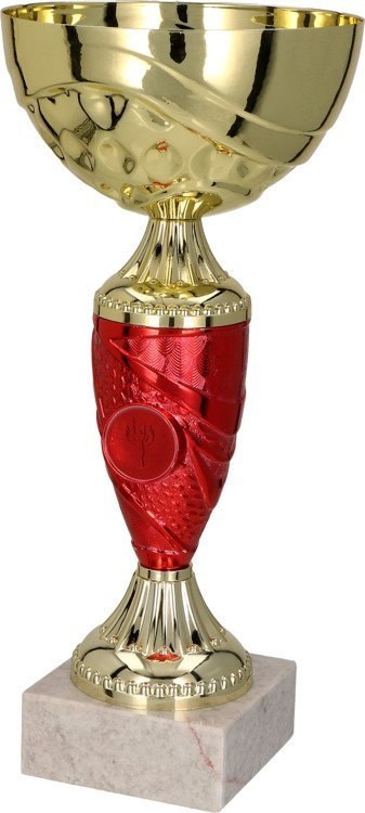 Puchar metalowy czerwono-złoty 9057
