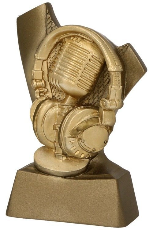 Statuetka Tryumf RP4024 złota słuchawki muzyczna Statuetka Tryumf RP4024 złota słuchawki muzyczna