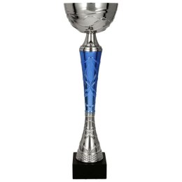 Puchar metalowy srebrno-niebieski 9218