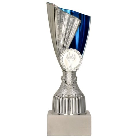 Puchar plastikowy srebrno-niebieski 9222