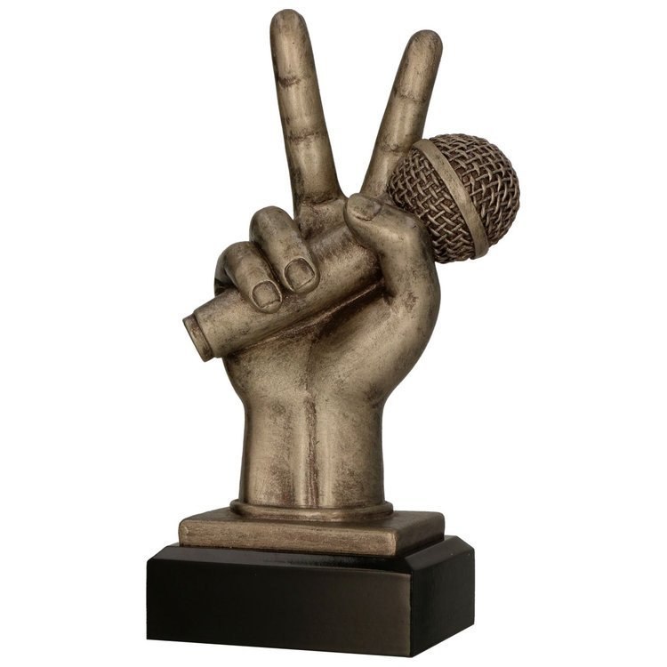 Statuetka Tryumf RFST3014/BR brązowa mikrofon muzyczna Statuetka Tryumf RFST3014/BR brązowa mikrofon muzyczna