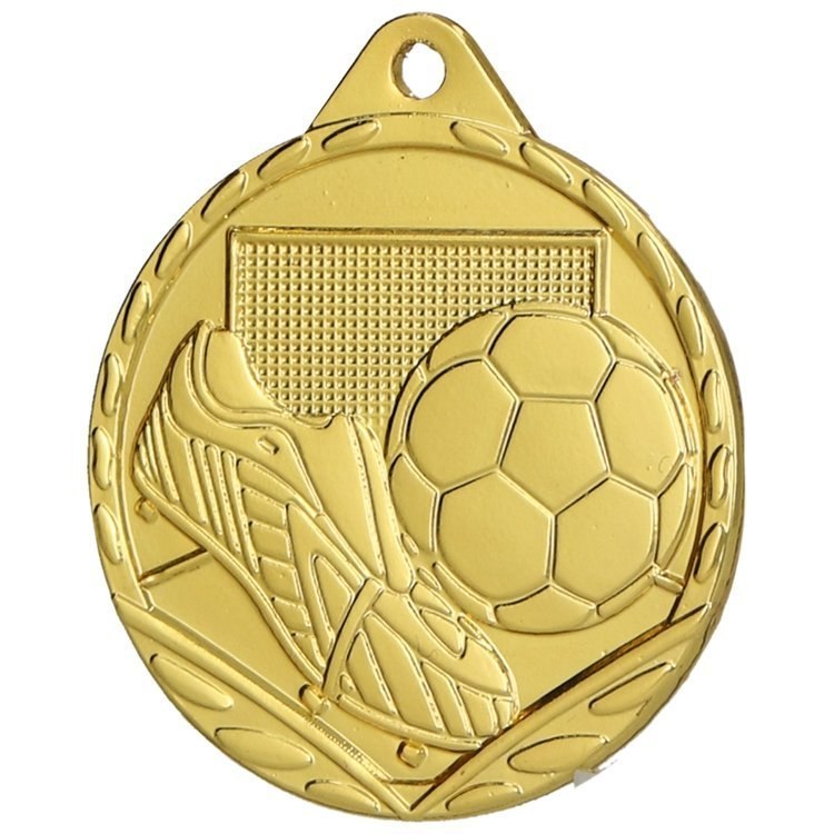 Medal Piłka Nożna złoty MMC3032 stalowy śr. 32mm Medal Piłka Nożna złoty MMC3032 stalowy śr. 32mm
