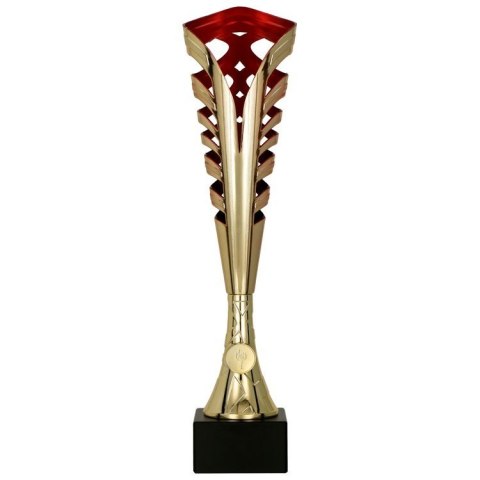 Puchar plastikowy złoto-czerwony 9232