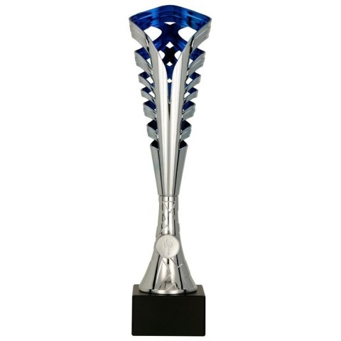 Puchar plastikowy srebrno-niebieski 9233