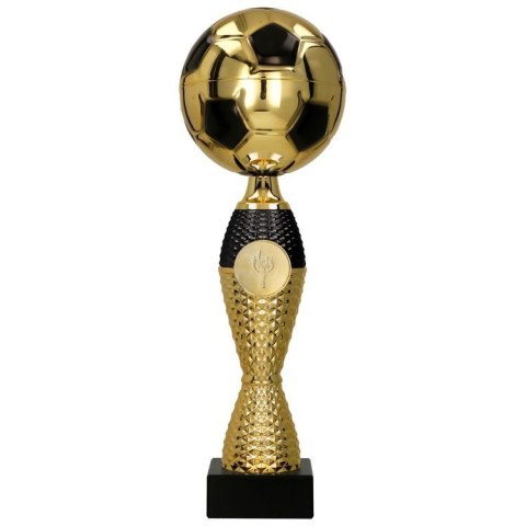 Puchar metalowy złoto-czarny Piłka Nożna 4222