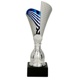 Puchar plastikowy srebrno-niebieski 9235