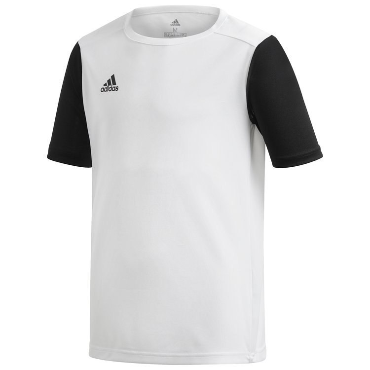 Koszulka dziecięca adidas Estro 19 biało-czarna piłkarska, sportowa Koszulka dziecięca adidas Estro 19 biało-czarna piłkarska, sportowa