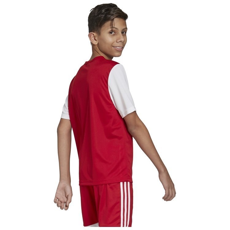 Koszulka dziecięca adidas Estro 19 czerwono-biała piłkarska, sportowa Koszulka dziecięca adidas Estro 19 czerwono-biała piłkarska, sportowa