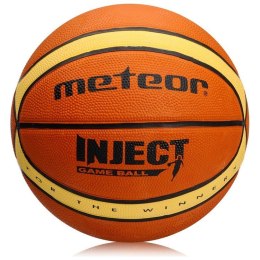 Piłka do koszykówki Meteor INJECT pomarańczowo-żółta
