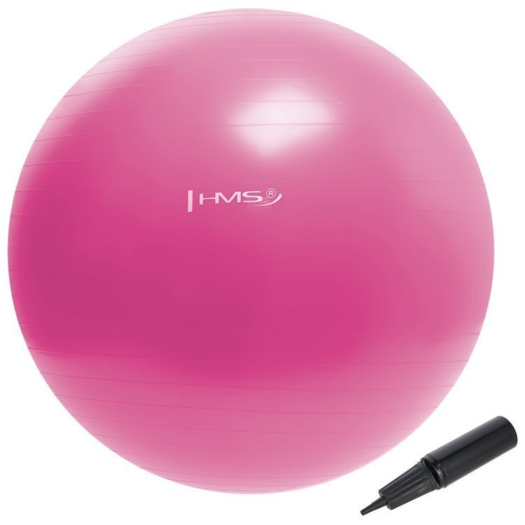 Piłka gimnastyczna fitness HMS YB01 55 CM różowa Piłka gimnastyczna fitness HMS YB01 55 CM różowa