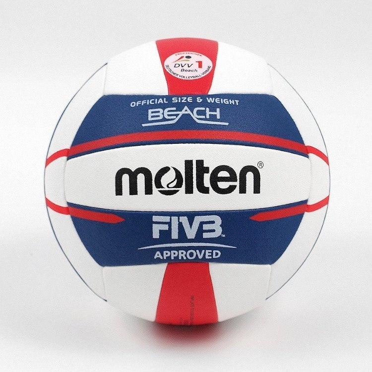 Piłka siatkowa plażowa meczowa Molten V5B5000 biało-granatowo-czerwona rozmiar 5