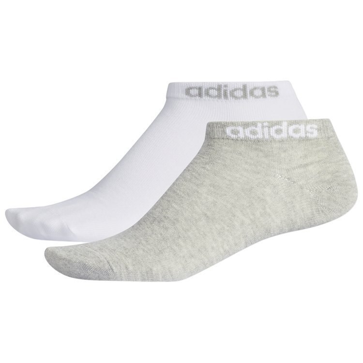 Skarpety 2-pak damskie męskie adidas Basic Ankle białe, szare bawełniane Skarpety 2-pak damskie męskie adidas Basic Ankle białe, szare bawełniane
