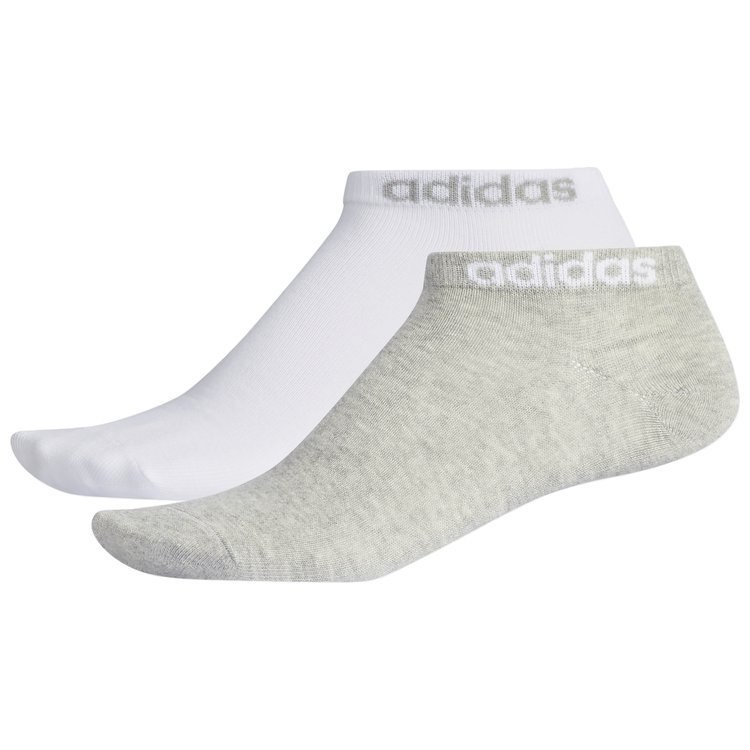 Skarpety 2-pak damskie męskie adidas Basic Ankle białe, szare bawełniane Skarpety 2-pak damskie męskie adidas Basic Ankle białe, szare bawełniane