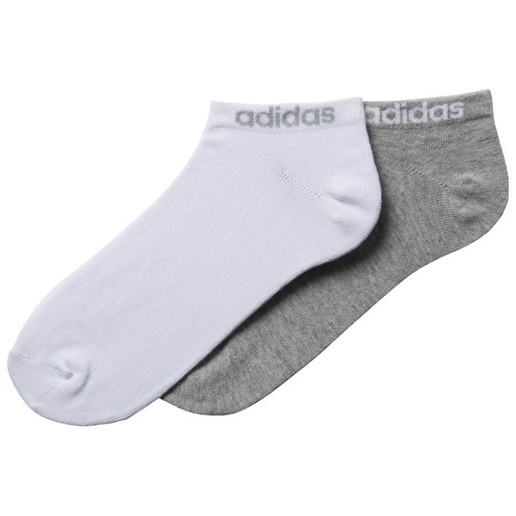 Skarpety 2-pak damskie męskie adidas Basic Ankle białe, szare bawełniane Skarpety 2-pak damskie męskie adidas Basic Ankle białe, szare bawełniane