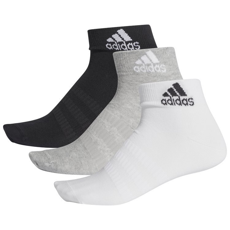 Skarpety 3-pak damskie męskie adidas Ankle Socks białe, szare, czarne bawełniane Skarpety 3-pak damskie męskie adidas Ankle Socks białe, szare, czarne bawełniane