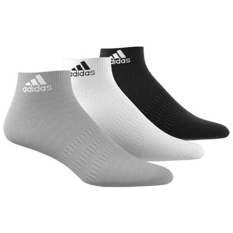 Skarpety 3-pak damskie męskie adidas Ankle Socks białe, szare, czarne bawełniane Skarpety 3-pak damskie męskie adidas Ankle Socks białe, szare, czarne bawełniane