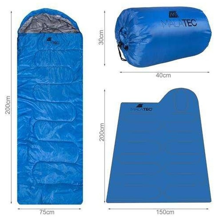 Śpiwór turystyczny Malatec niebieski S10250