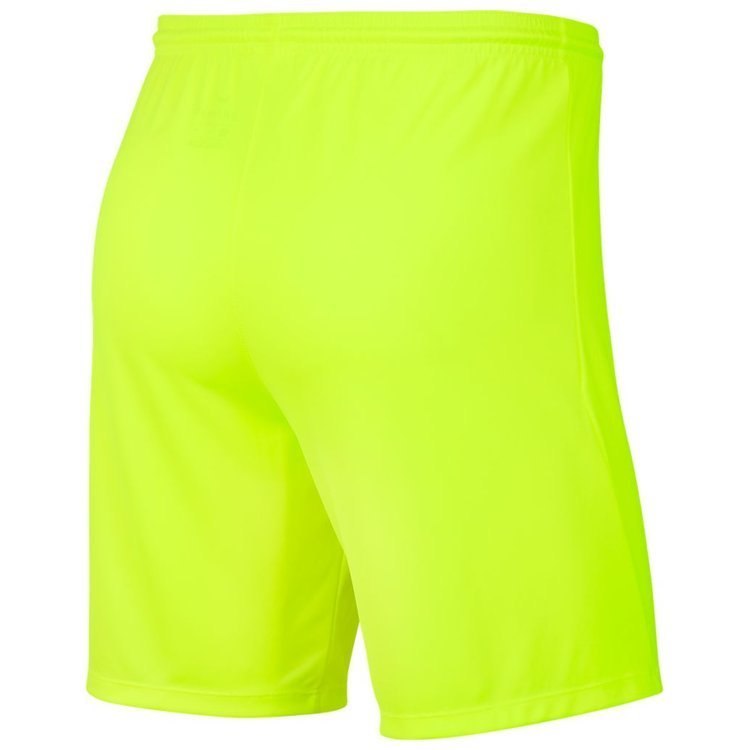 Spodenki dziecięce Nike Dri-FIT Park III neonowe zielone poliestrowe Spodenki dziecięce Nike Dri-FIT Park III neonowe zielone poliestrowe