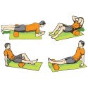 Wałek roller do masażu i ćwiczeń crossfit joga pilates zielony