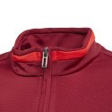 Bluza dziecięca adidas Tiro 19 czerwona bez kaptura rozpinana treningowa