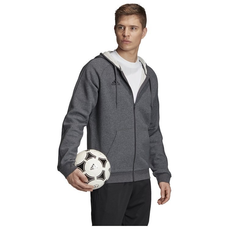 Bluza męska adidas Core 19 Hoodie rozpinana szara z kapturm Bluza męska adidas Core 19 Hoodie rozpinana szara z kapturm