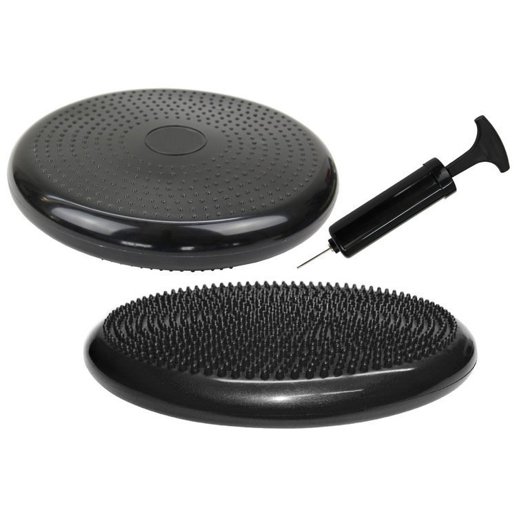Dysk poduszka sensomotoryczna z pompką EB FIT 33 cm czarna Dysk poduszka sensomotoryczna z pompką EB FIT 33 cm czarna