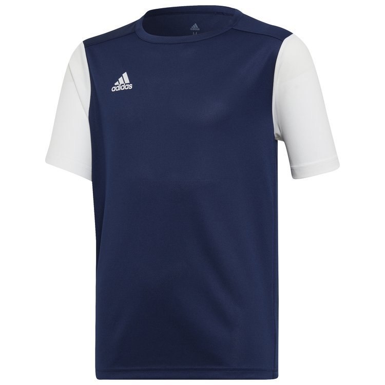 Koszulka dziecięca adidas Estro 19 biało-granatowa piłkarska, sportowa Koszulka dziecięca adidas Estro 19 biało-granatowa piłkarska, sportowa