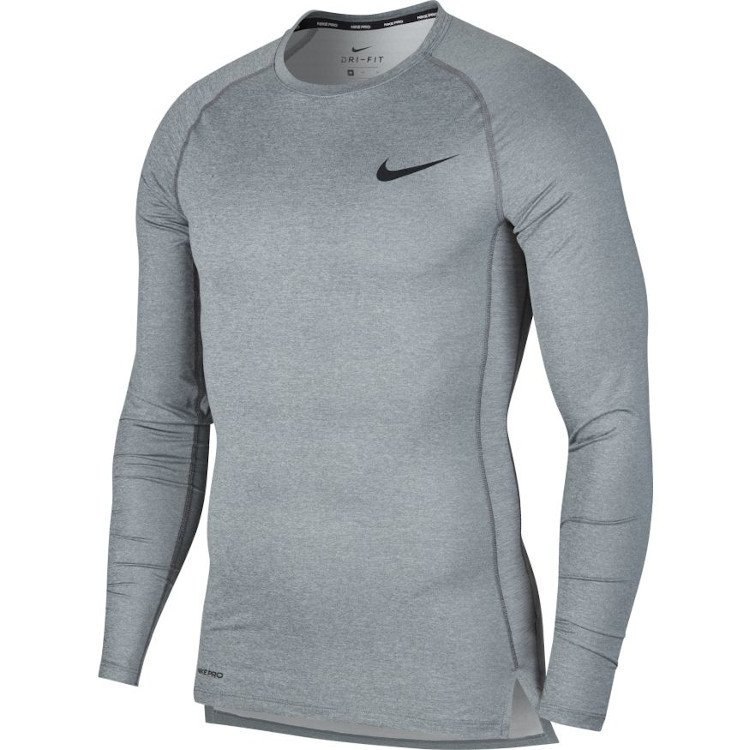 Koszulka z długim rękawem męska Nike Pro szara dopasowana