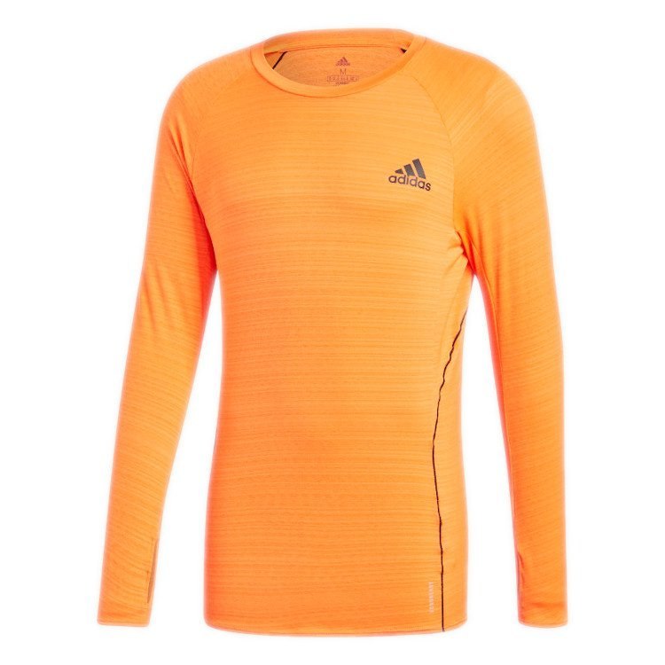 Koszulka z długim rękawem męska adidas Runner Long Sleeve Tee pomarańczowy Koszulka z długim rękawem męska adidas Runner Long Sleeve Tee pomarańczowy