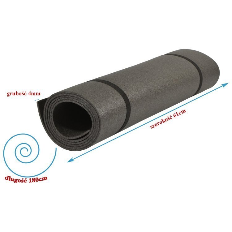 Mata fitness do jogi, yogi Eb Fit 1800x610x4mm szara Mata fitness do jogi, yogi Eb Fit 1800x610x4mm szara