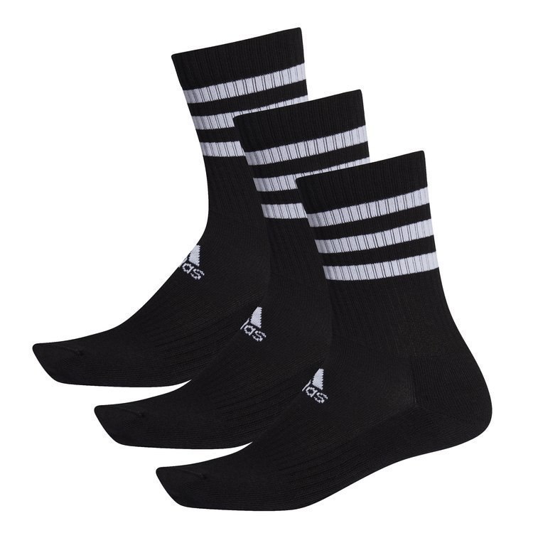 Skarpety damskie, męskie 3-Stripes Cushioned Crew 3-Pack czarne Skarpety damskie, męskie 3-Stripes Cushioned Crew 3-Pack czarne
