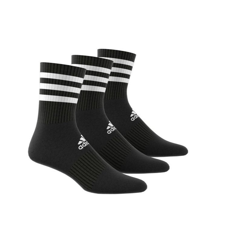 Skarpety damskie, męskie 3-Stripes Cushioned Crew 3-Pack czarne Skarpety damskie, męskie 3-Stripes Cushioned Crew 3-Pack czarne