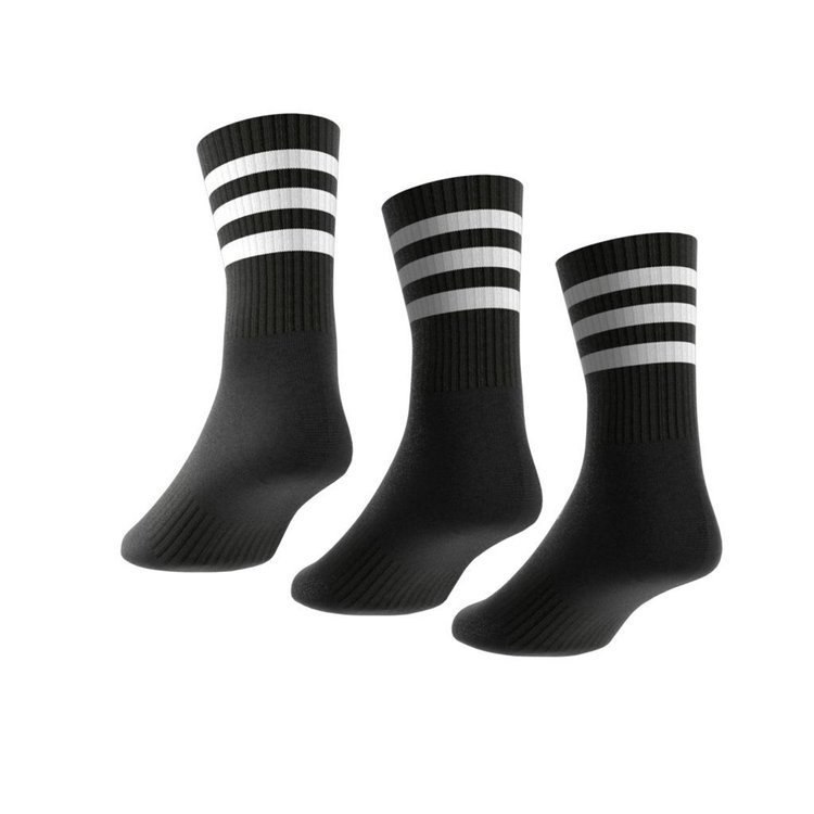 Skarpety damskie, męskie 3-Stripes Cushioned Crew 3-Pack czarne Skarpety damskie, męskie 3-Stripes Cushioned Crew 3-Pack czarne