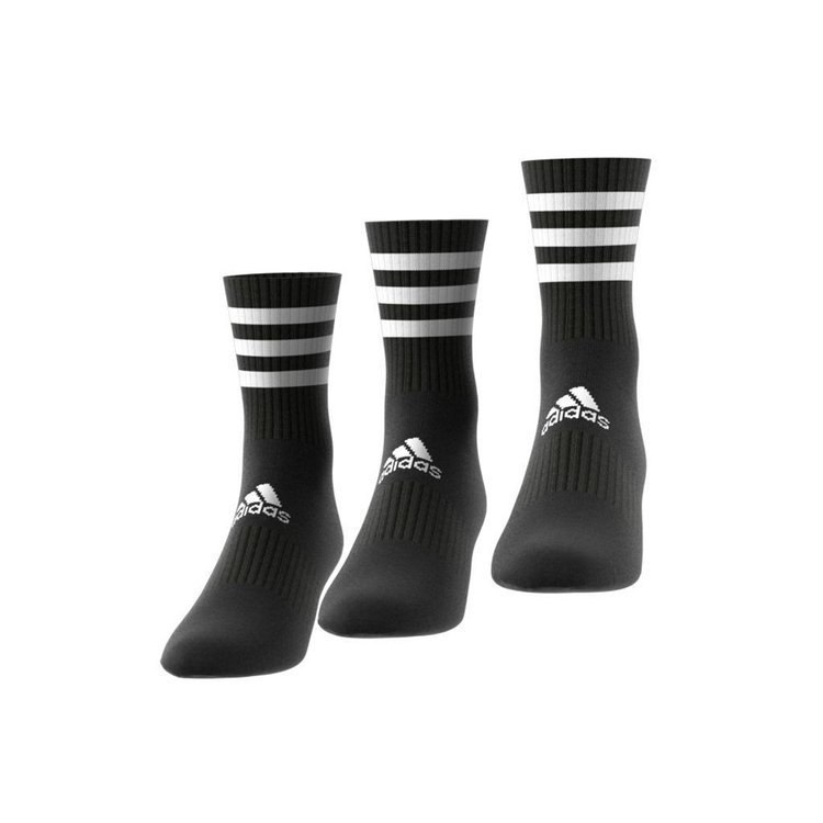 Skarpety damskie, męskie 3-Stripes Cushioned Crew 3-Pack czarne Skarpety damskie, męskie 3-Stripes Cushioned Crew 3-Pack czarne